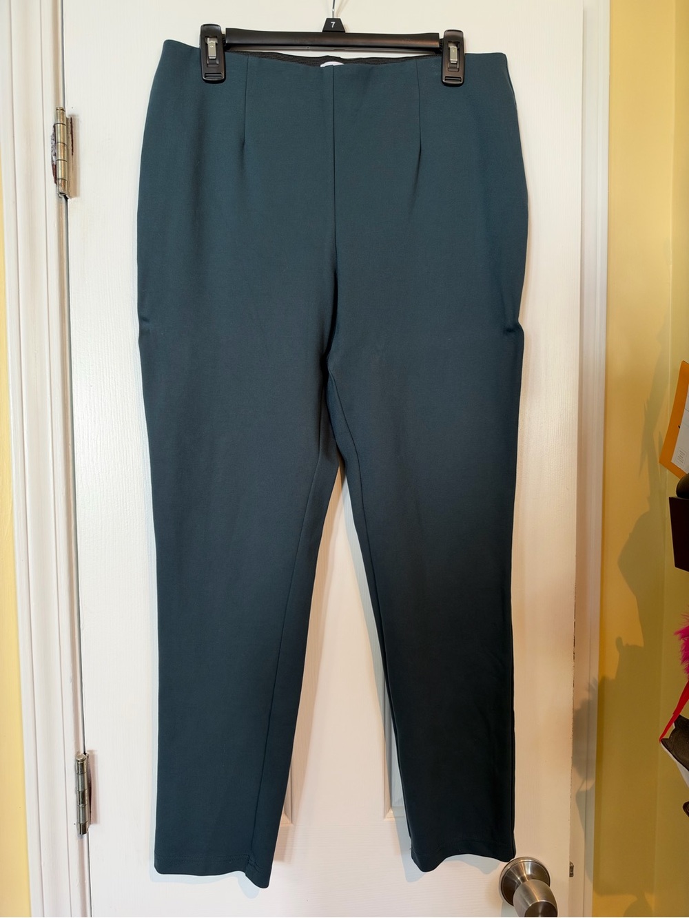 Calvin Klein Dark Green Slim Pull-On Pants